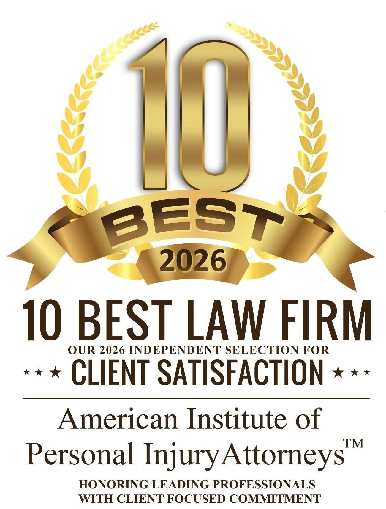10 BEST ATTORNEY for CLIENT SATISFACTION 2026 Logo